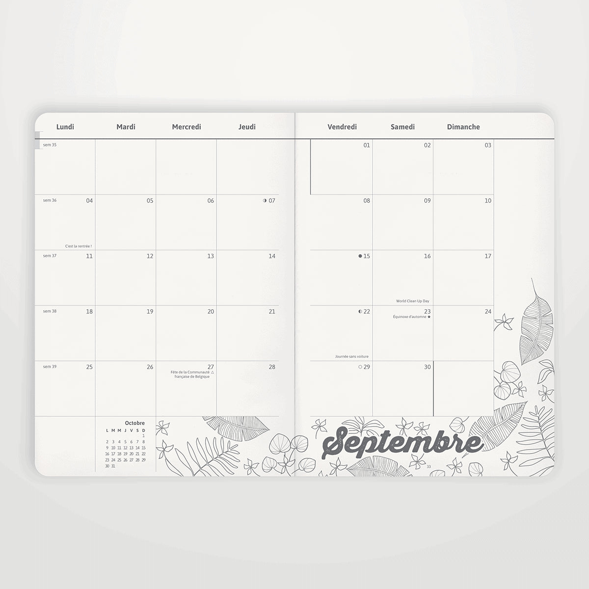 Agenda scolaire 2025 / 2026 - A5 souple - compatible jaquette liseuse: Matcha