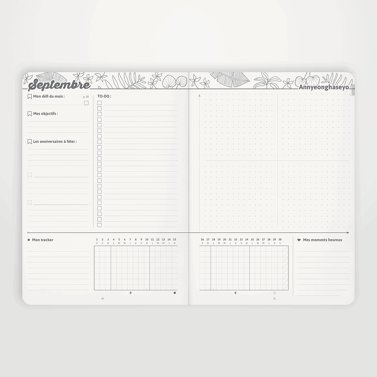 Agenda scolaire 2025 / 2026 - A5 souple - compatible jaquette liseuse: Matcha