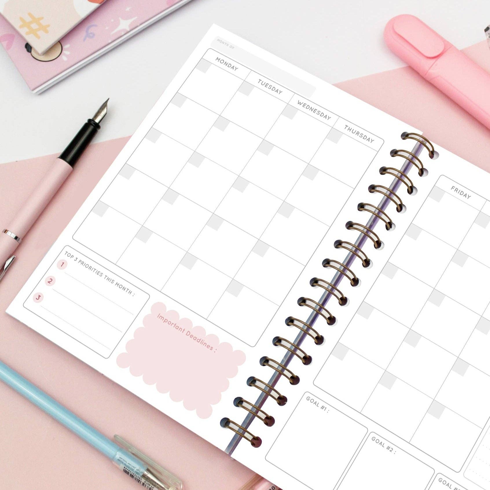 AGENDA HEBDOMADAIRE - Business Ghosty: Français / Dans un bon esprit