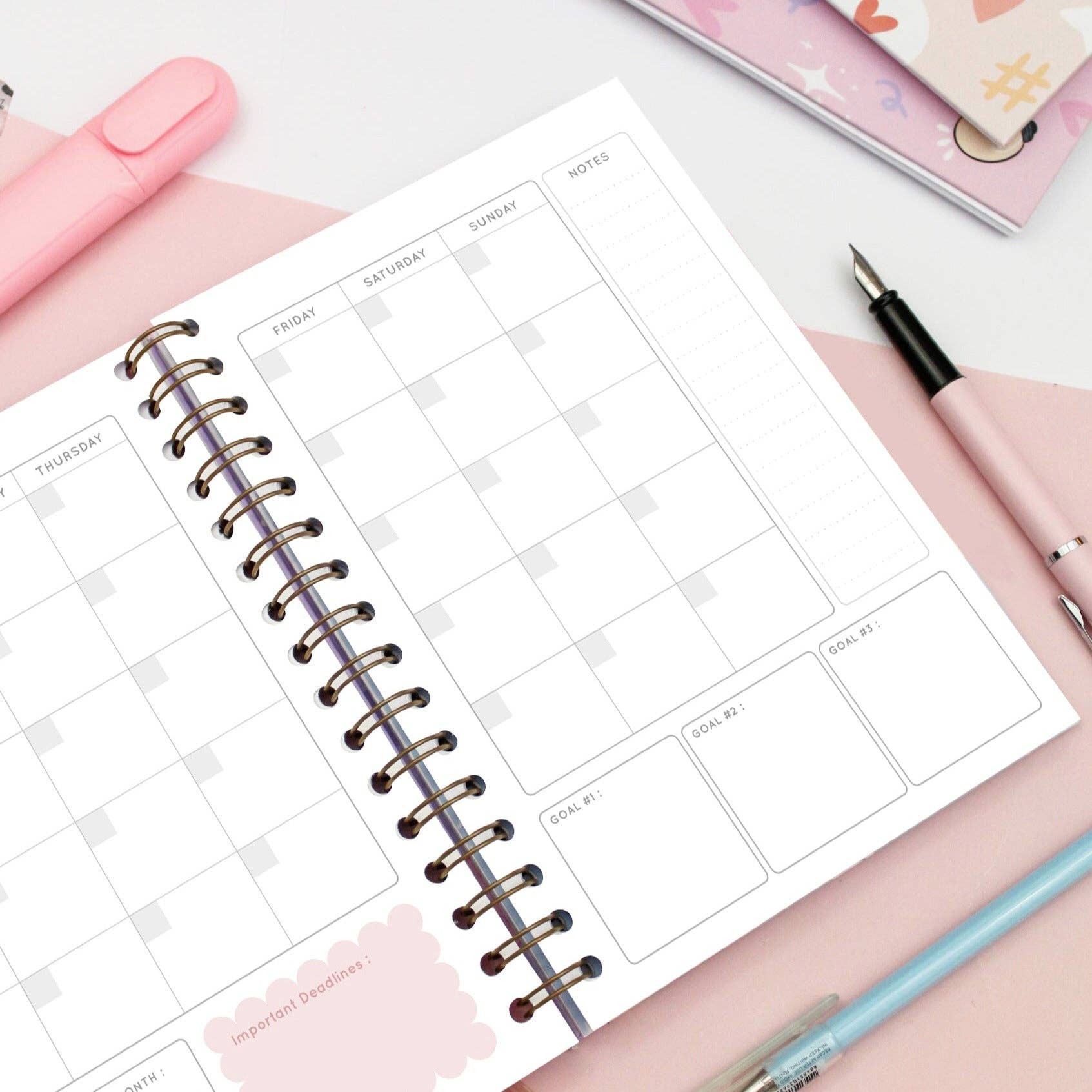 AGENDA HEBDOMADAIRE - Business Ghosty: Français / Dans un bon esprit