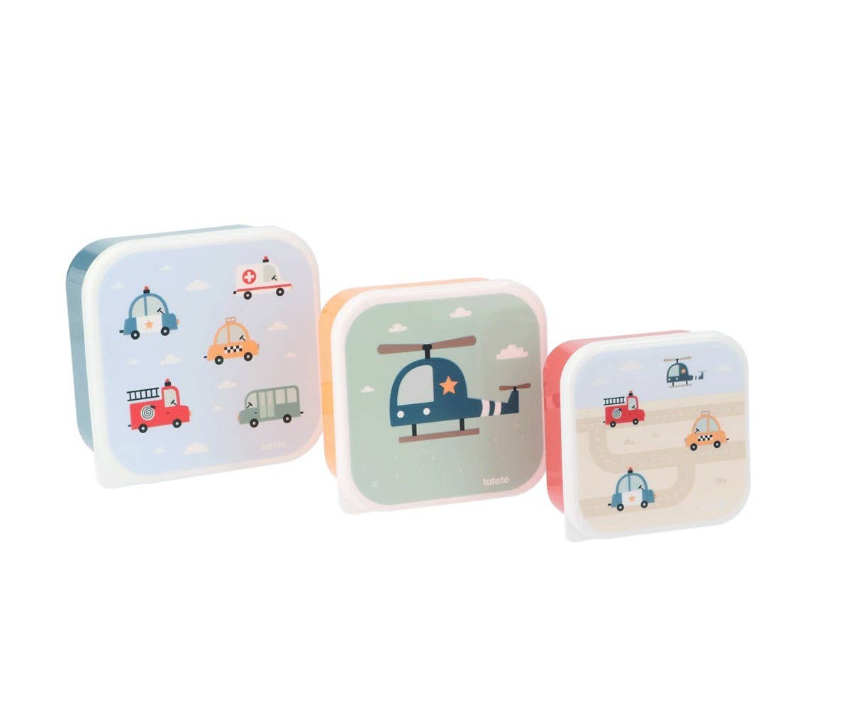 3 Boîtes Déjeuner City Cars